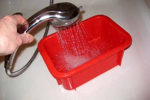 Wasserverbrauch mit altem Duschkopf (Handbrause) messen