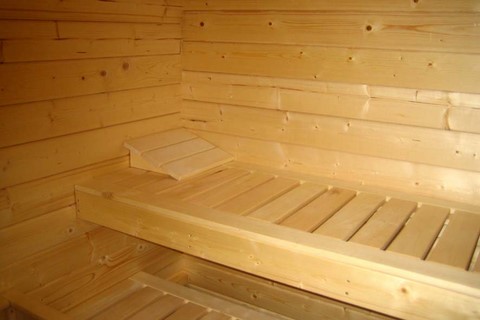 Saunabänke in der Sauna