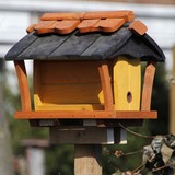 Vogelfutterhaus kaufen und Ständer dafür selber bauen